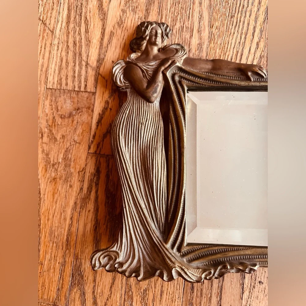 Vintage Art Nouveau Beveled Mirror